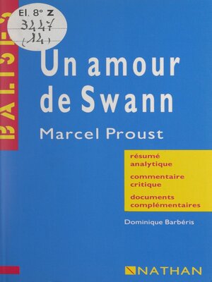 cover image of Un amour de Swann, Marcel Proust